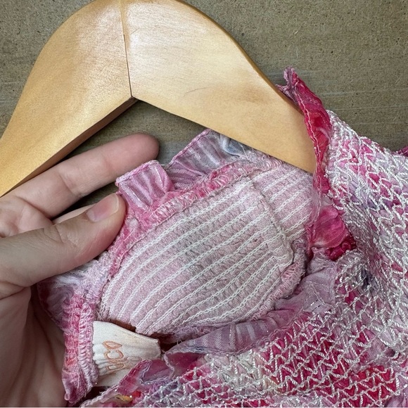 Rococo Sand Metallic Off Shoulder Shift Dress Cocktail Event Preppy Womens M - Picture 6 of 8